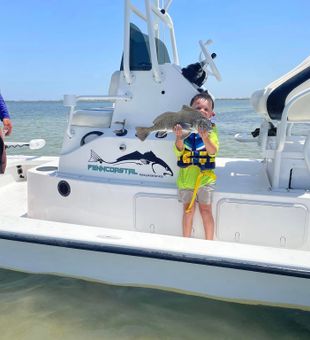 Black drum fishing thrills in Port Aransas.